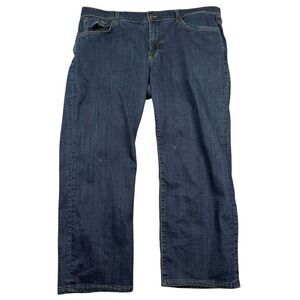 7 For All Mankind Mens Austyn Jeans Size 40x27.5 Dark‎ Wash Straight Leg
